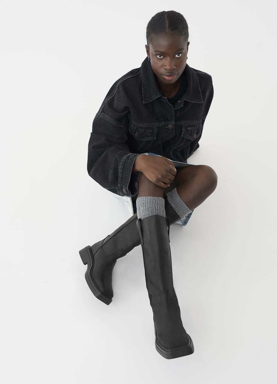 Eyra tall boots Black oily nubuck