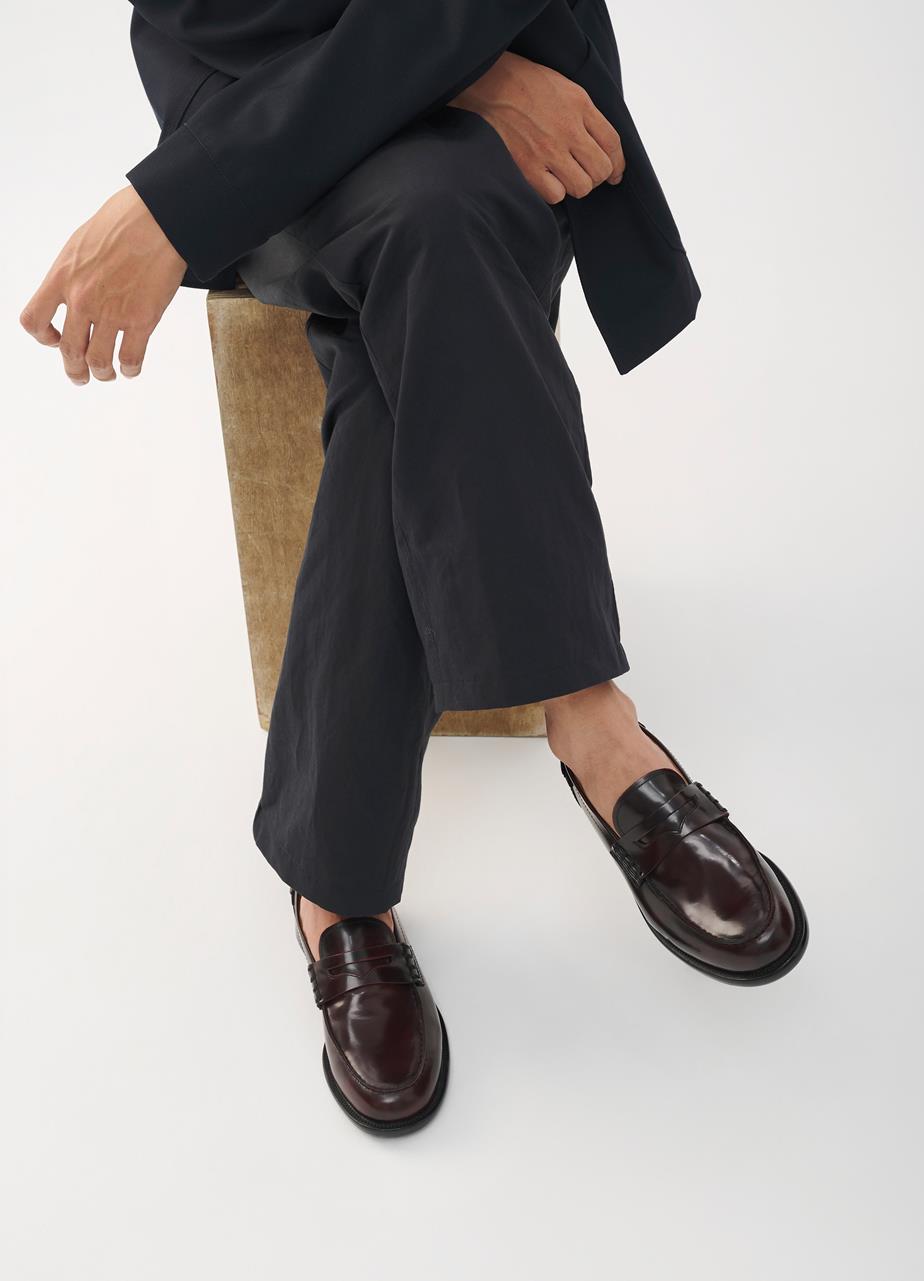 Steven loafers Dark Red polished leather