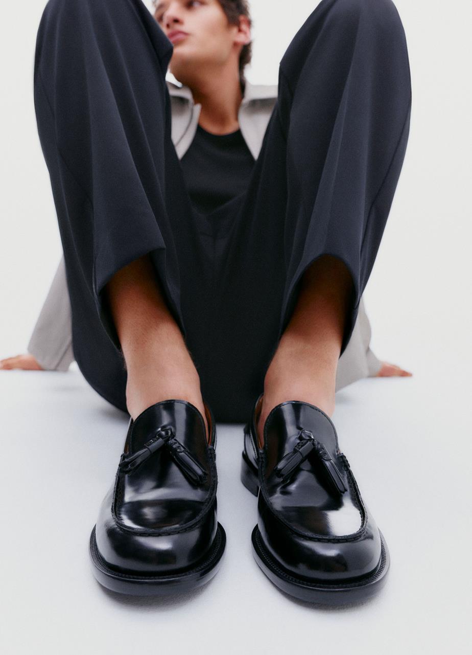 Steven loafers Black polished leather