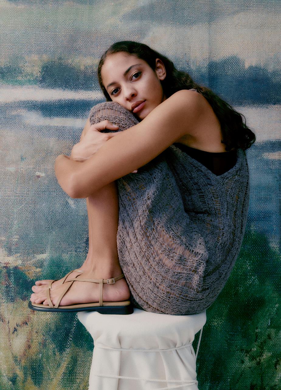 Izzy sandals Beige leather
