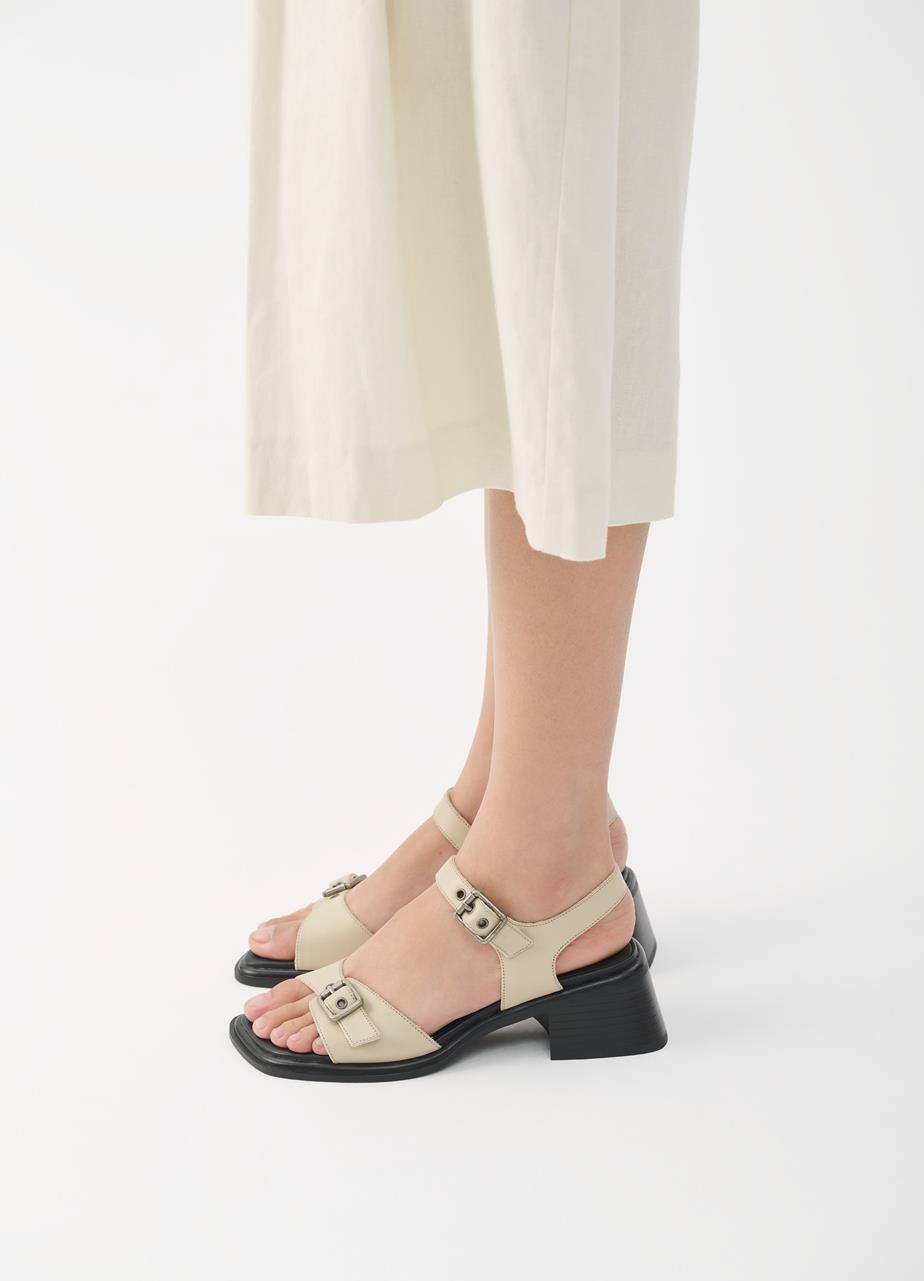 Ines heeled sandals Beige leather