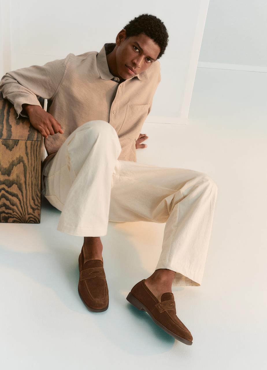 Troy loafers Brown suede