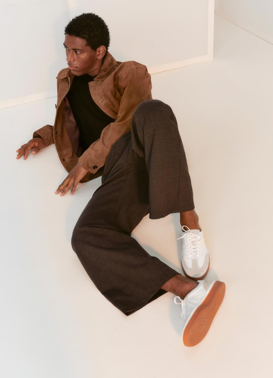 Leo sneakers White suede/leather