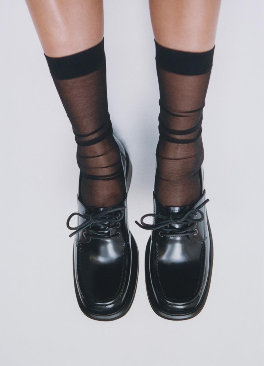 Ellis shoes Black polished leather
