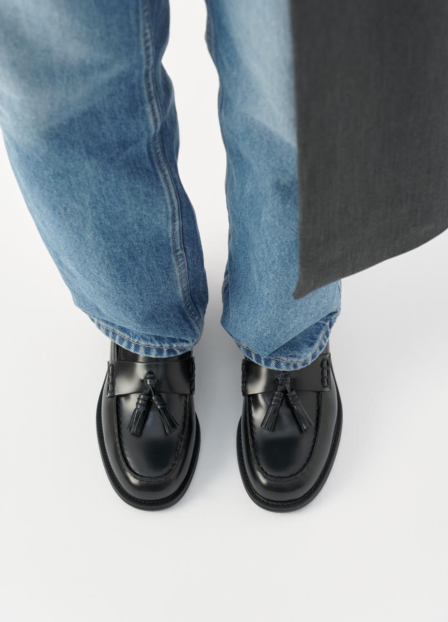 Linn loafers Black polished leather
