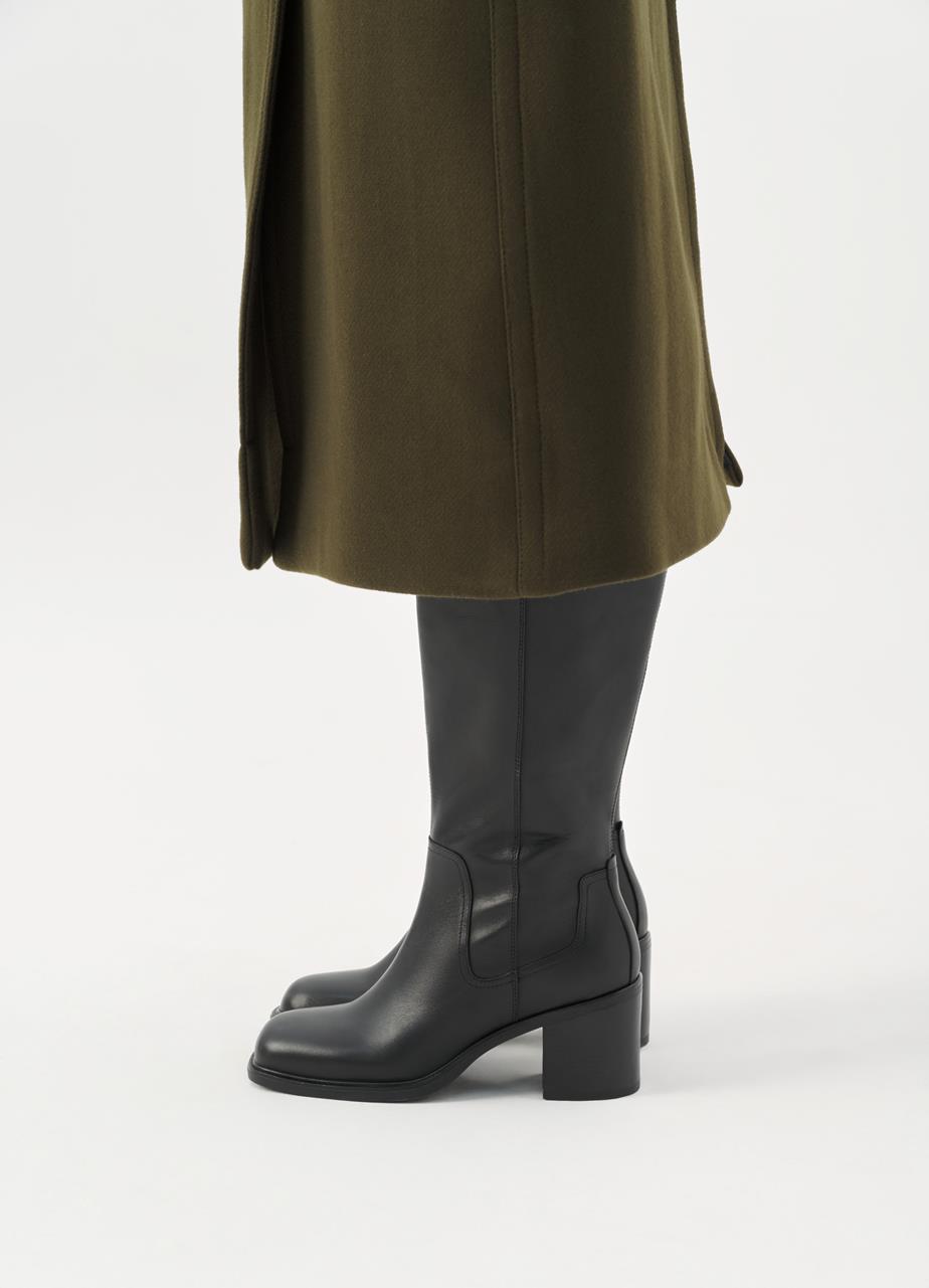 Meryl tall boots Black leather