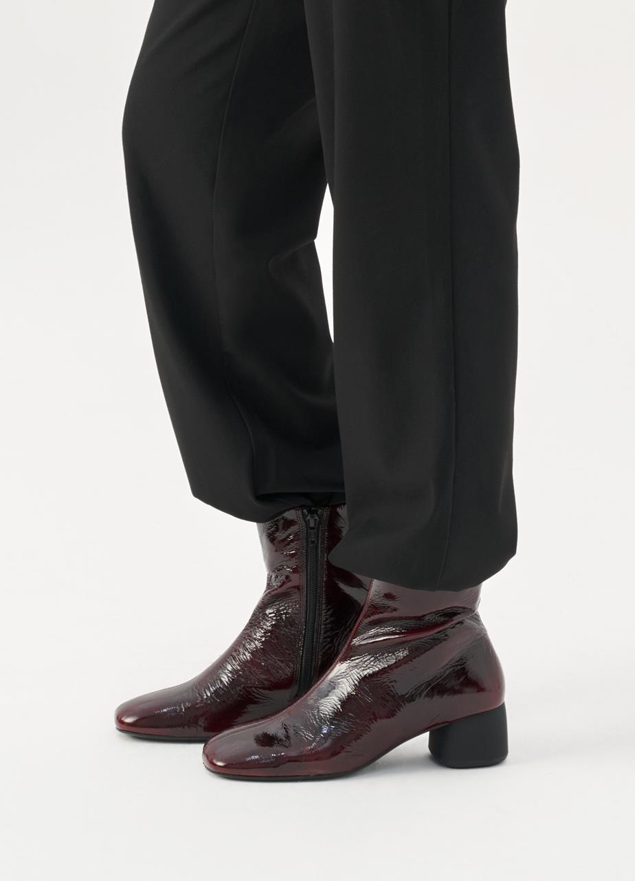 Livia boots Dark Red patent leather