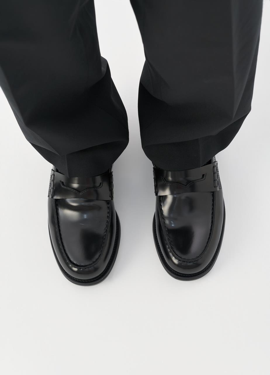 Steven loafers Black polished leather