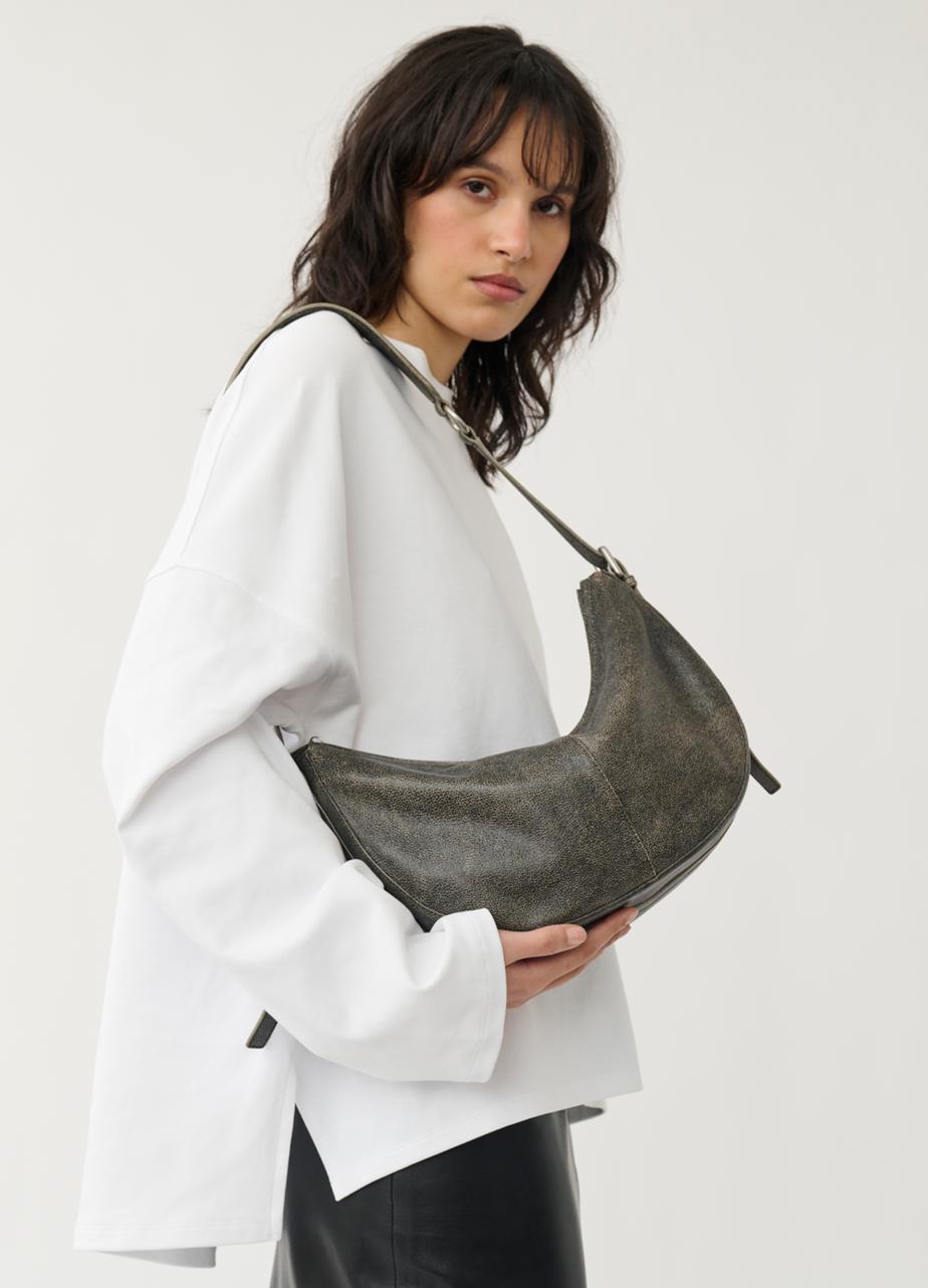 Itami bag Dark Grey textured leather