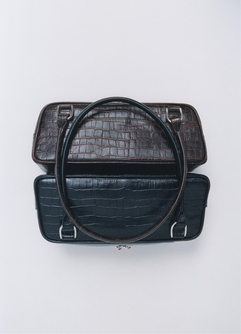 Nomi mini bag Black embossed leather