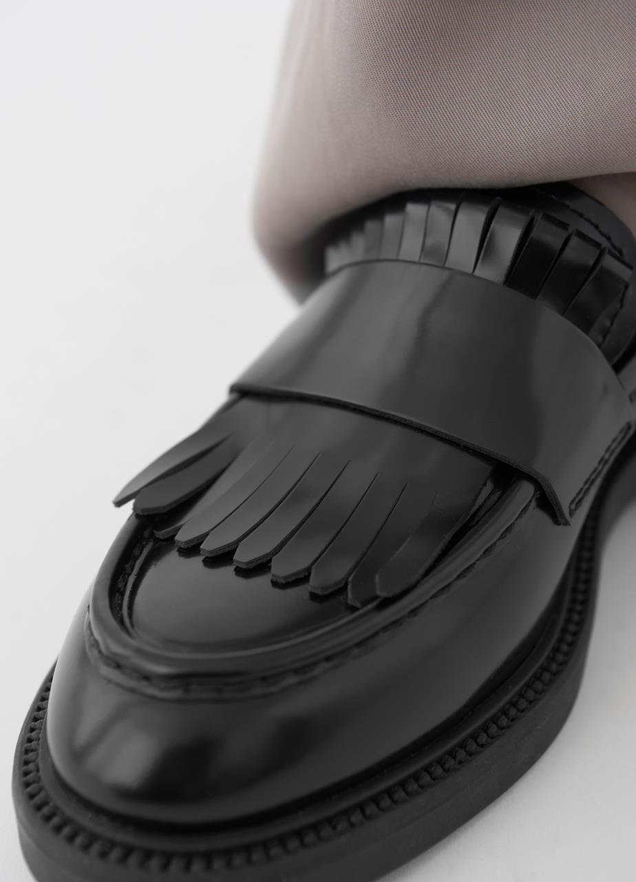 Alex w loafers Black polished leather