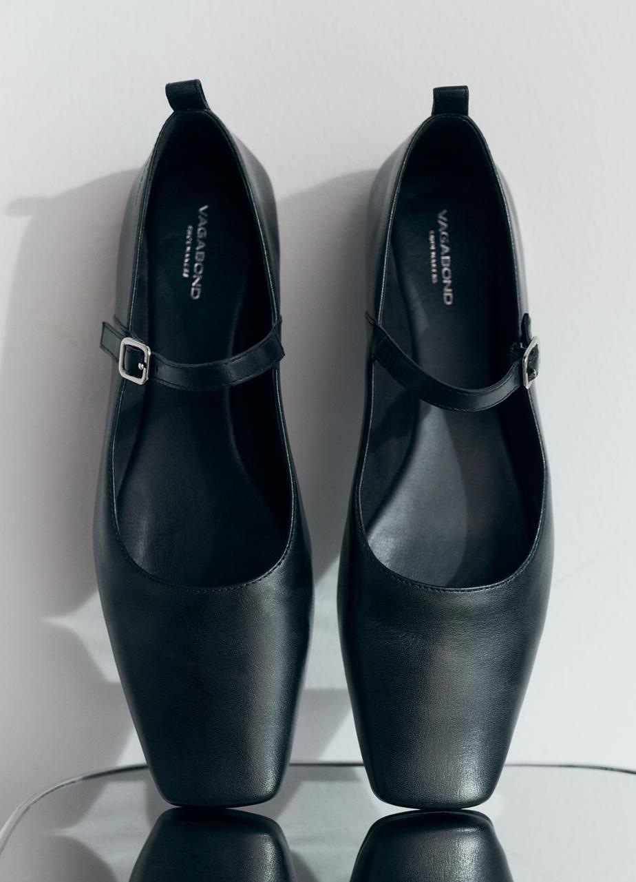 Delia ballet flats BLACK LEATHER