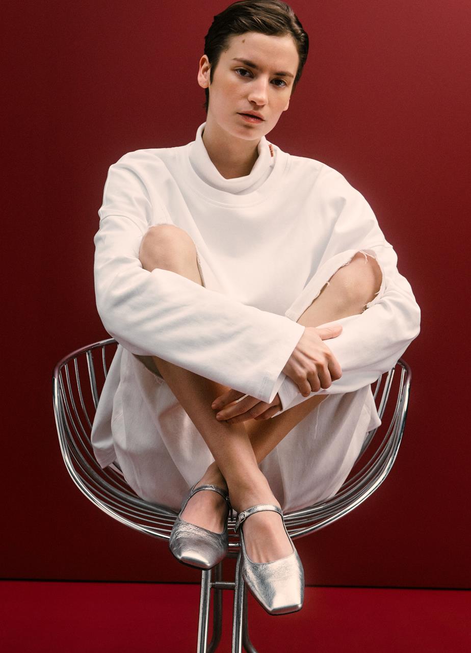 Delia ballet flats Silver metallic leather