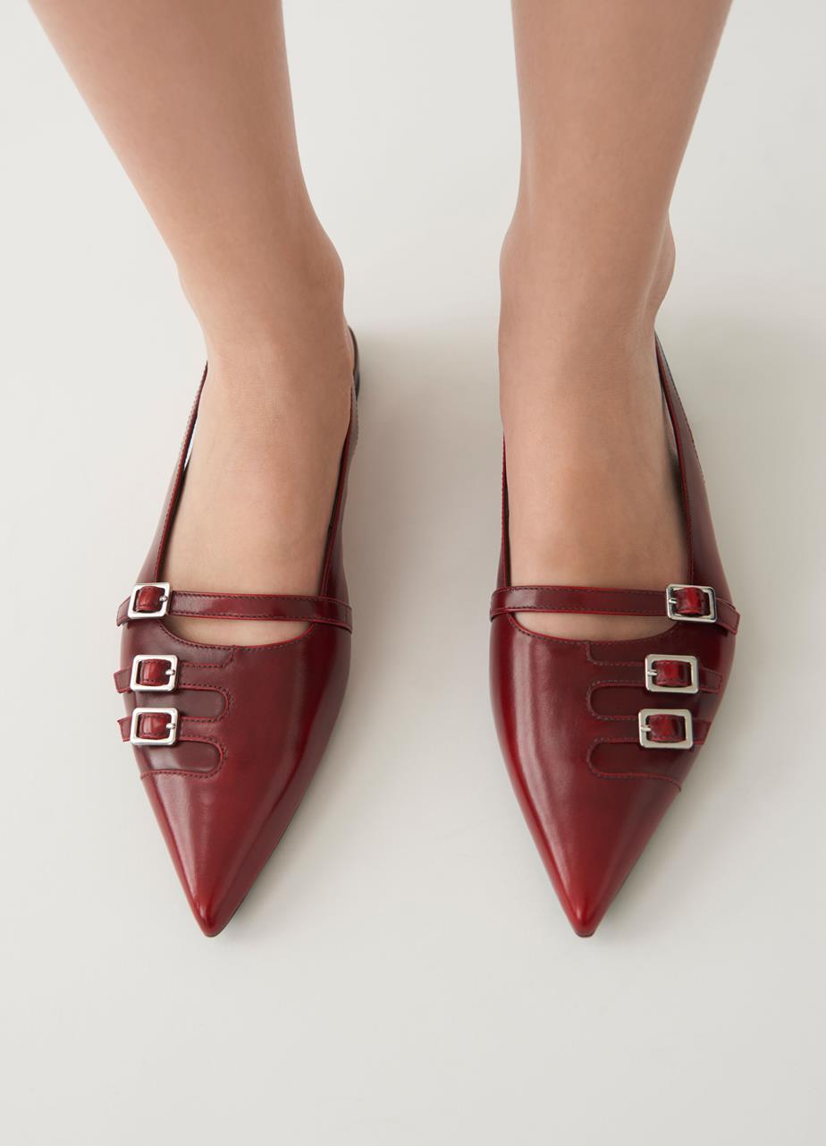 Hermine ballet flats Red brush-off leather