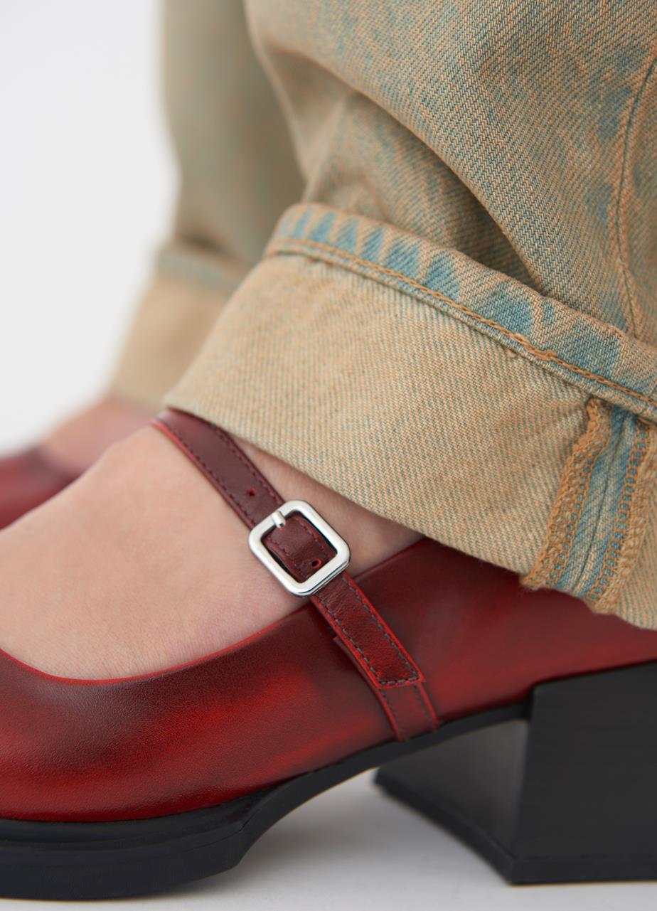 Vivian pumps Red brush-off leather