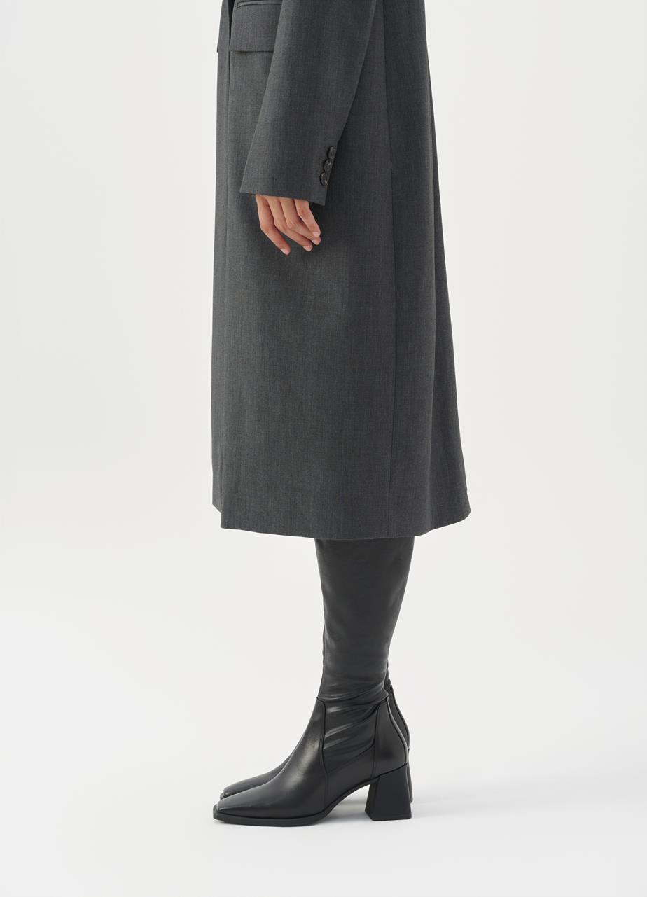 Hedda tall boots Black leather/comb