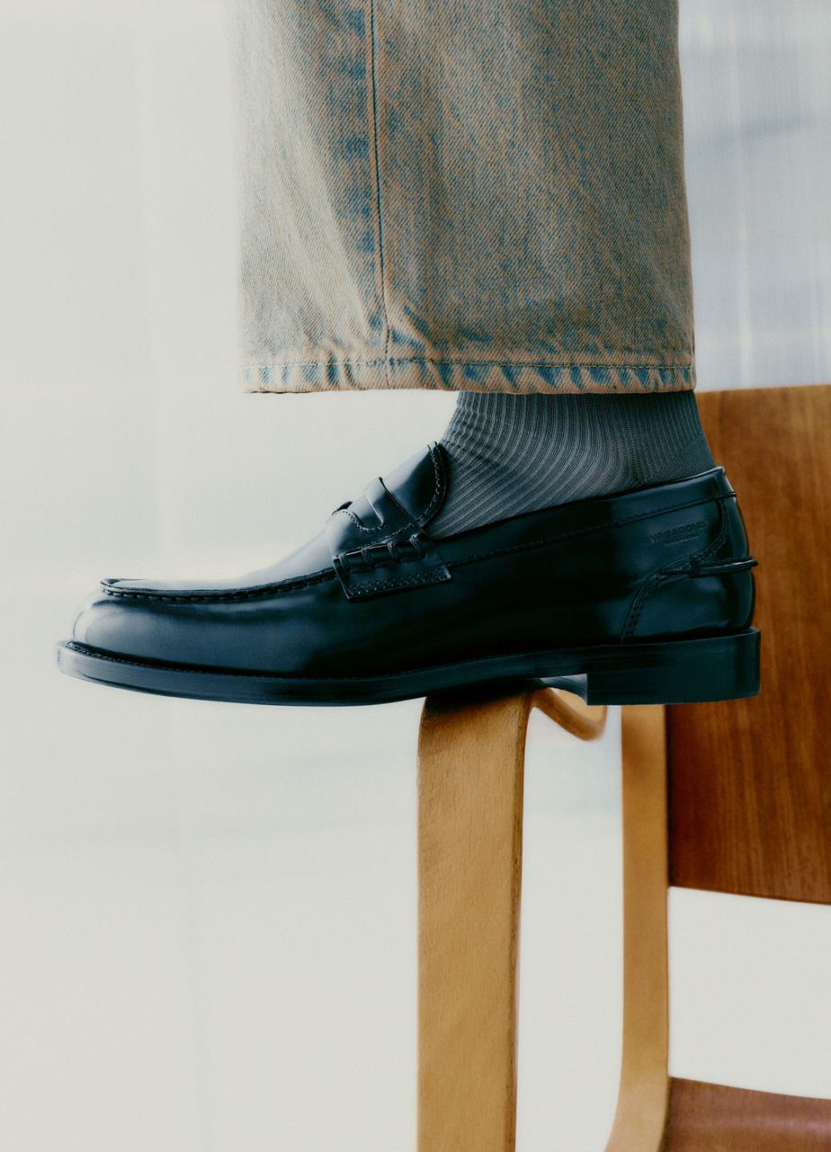 Steven loafers Black polished leather