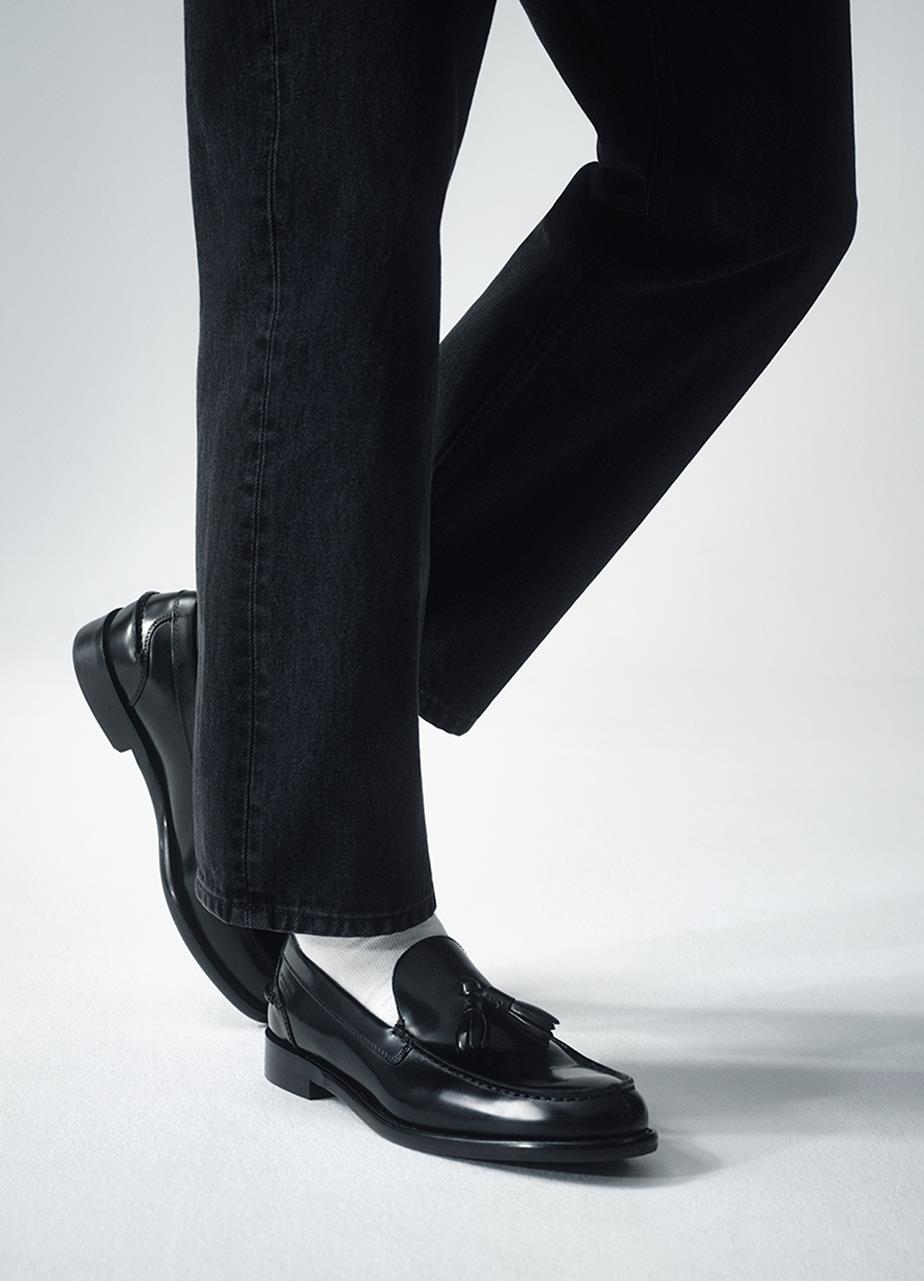 Steven loafers Black polished leather