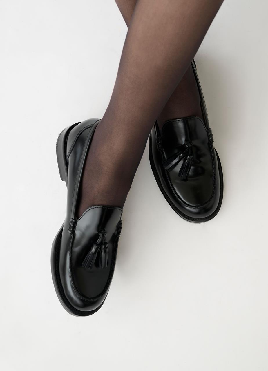 Naima loafers Black polished leather