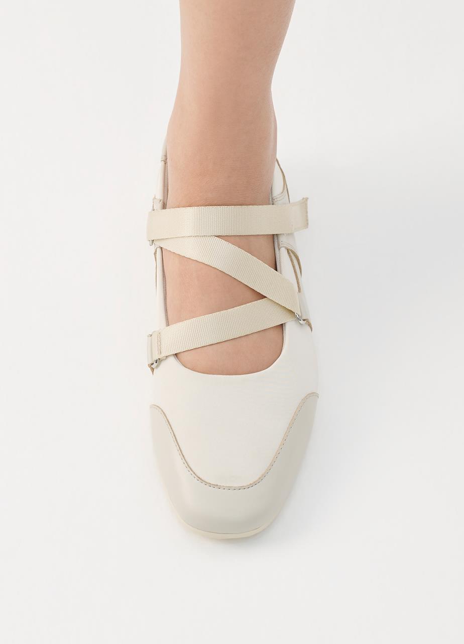 Hillary ballet flats Off-White leather/textile