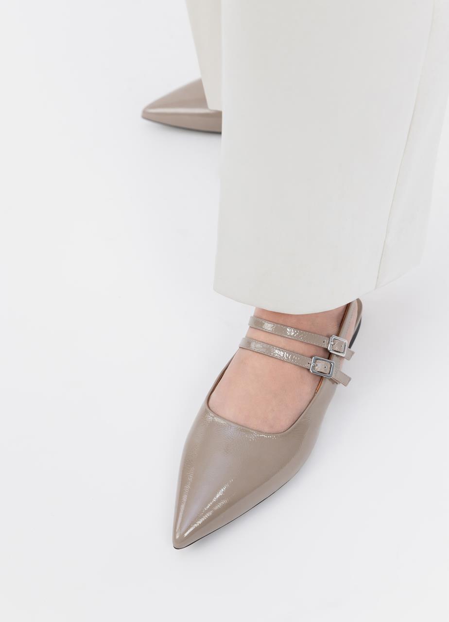 Hermine ballet flats Light Brown patent leather