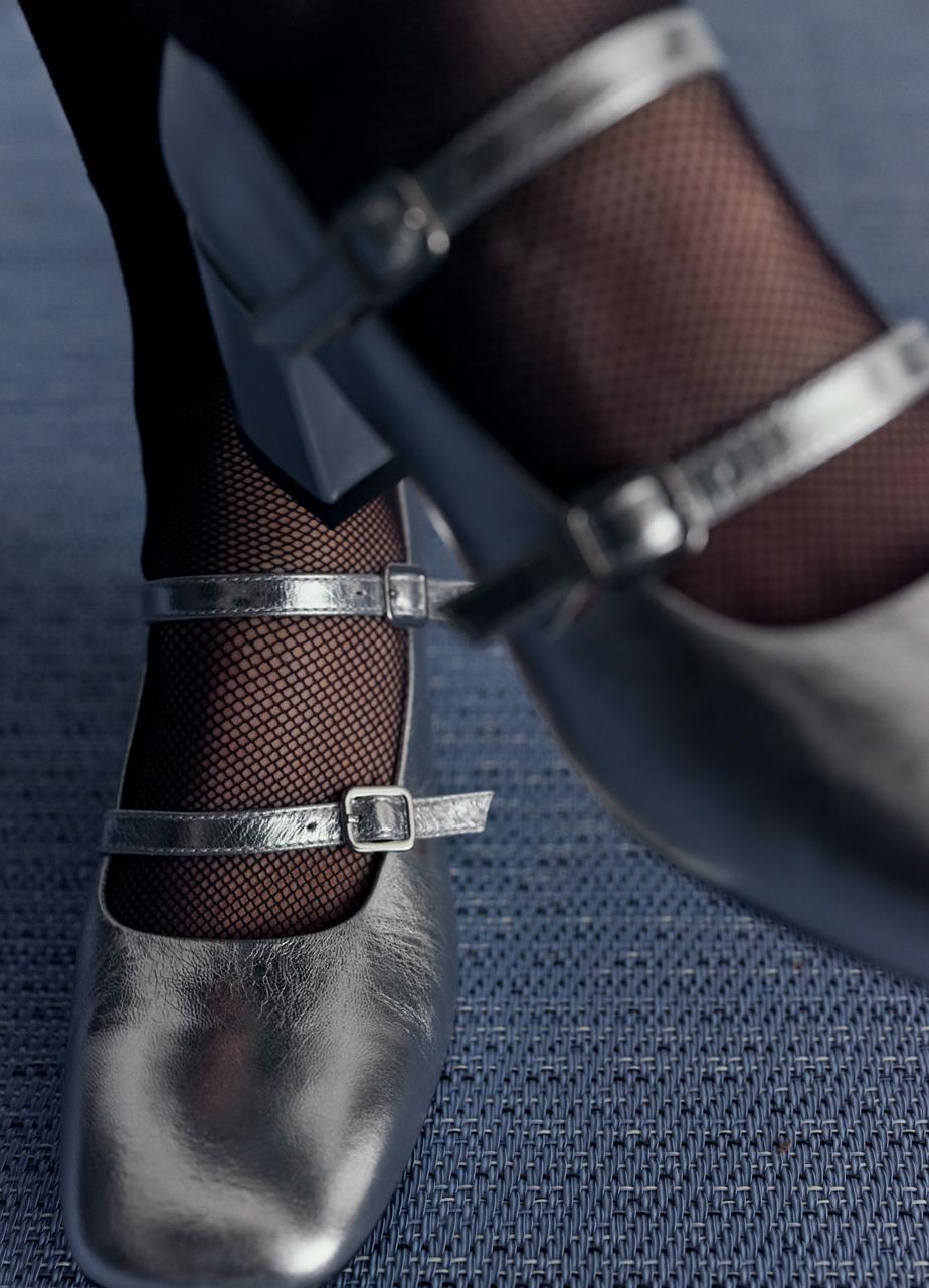 Adison pumps Silver metallic leather
