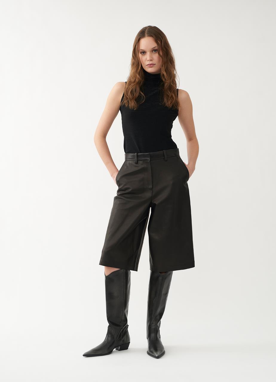 Cassie tall boots Grey brush-off leather