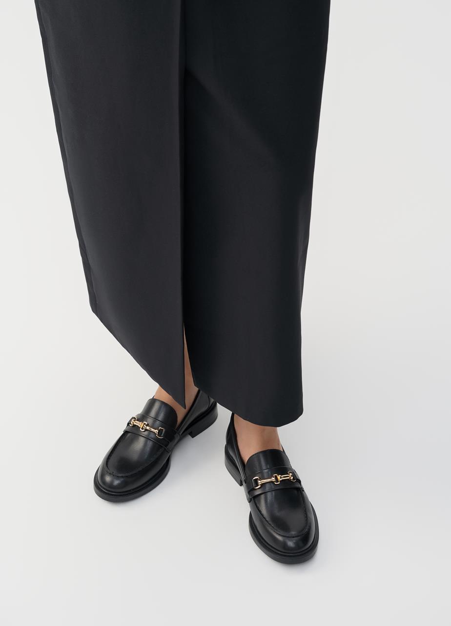 Amina loafers Black, Leather