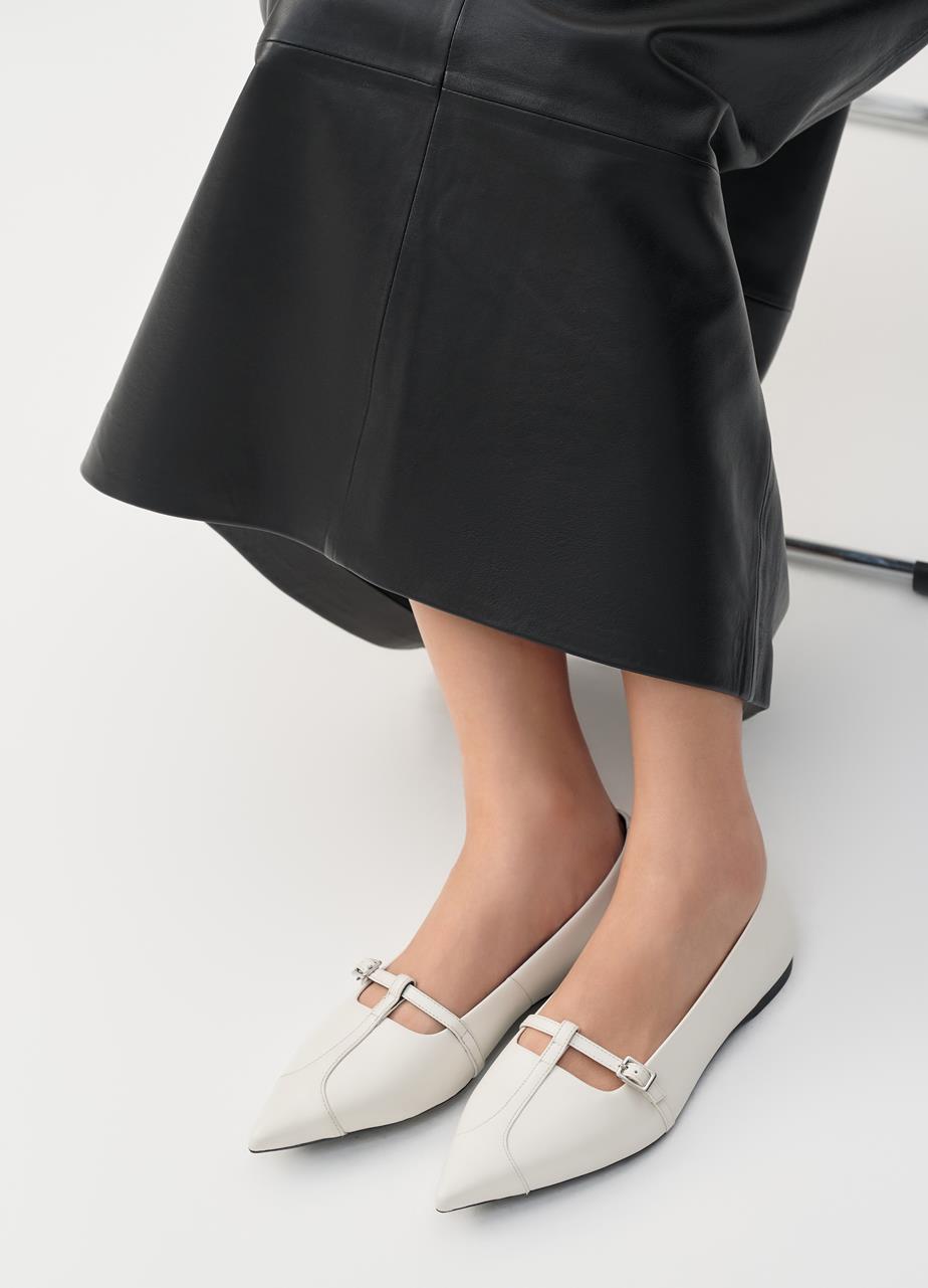 Hermine ballet flats White leather