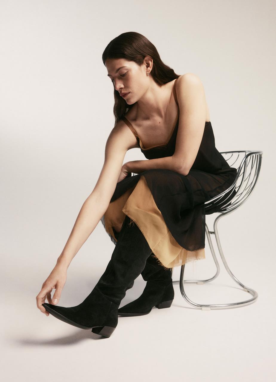 Cassie tall boots Black suede