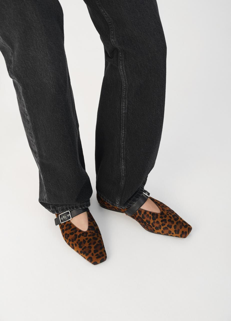 Wioletta ballet flats Brown hair-on-leather