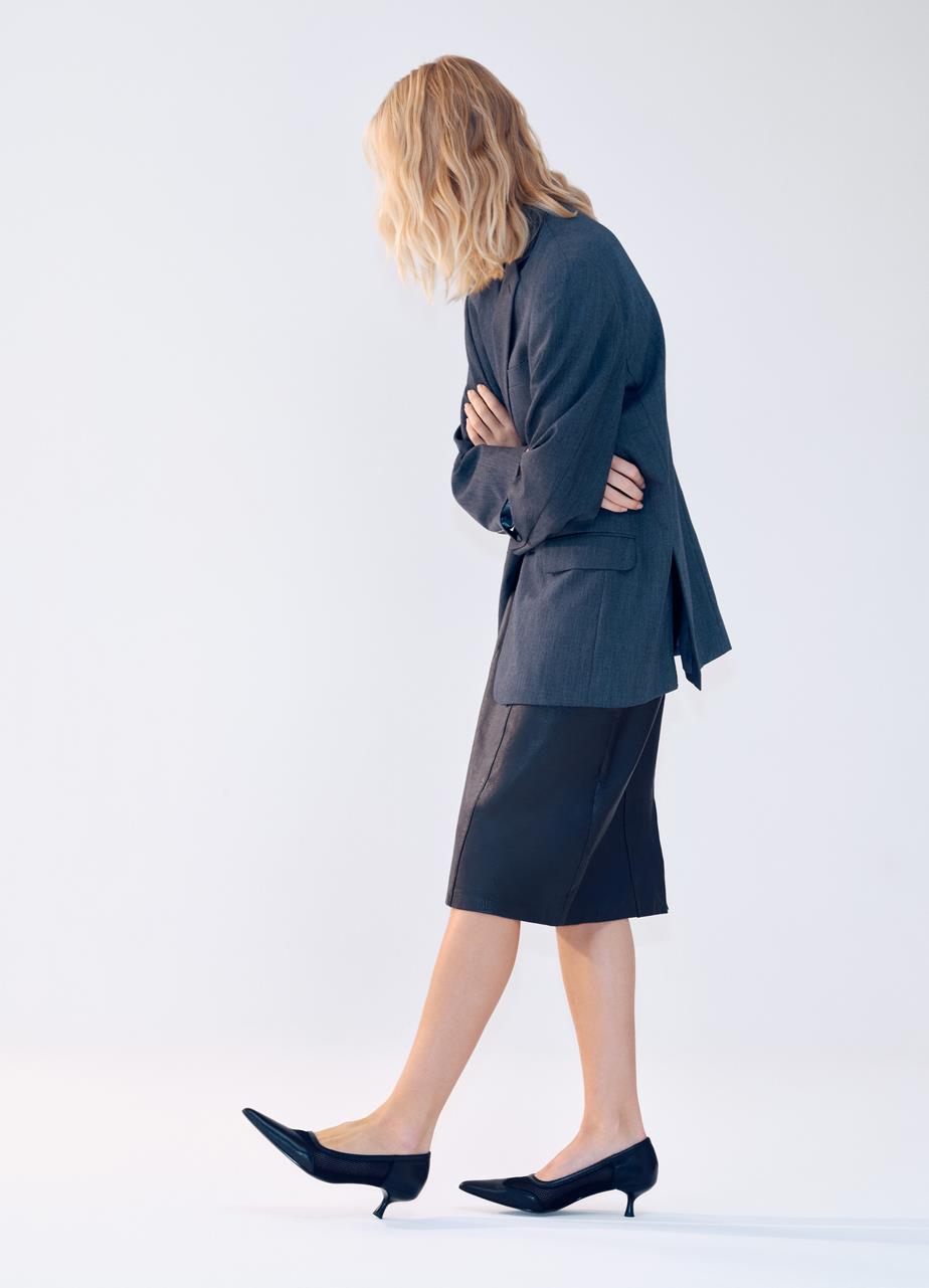 Lykke pumps Black leather/mesh