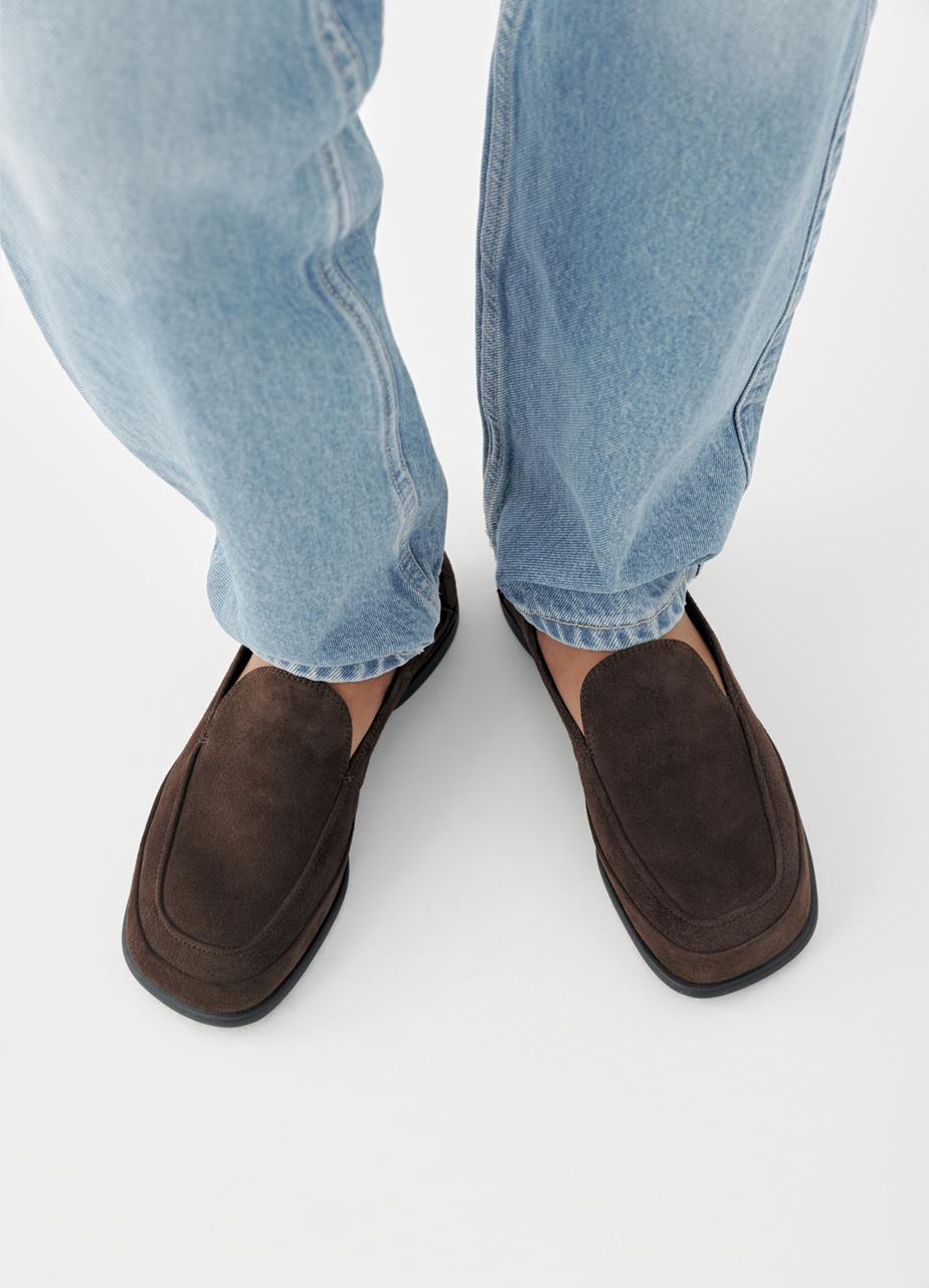 Sammie loafers Dark Brown, Suede