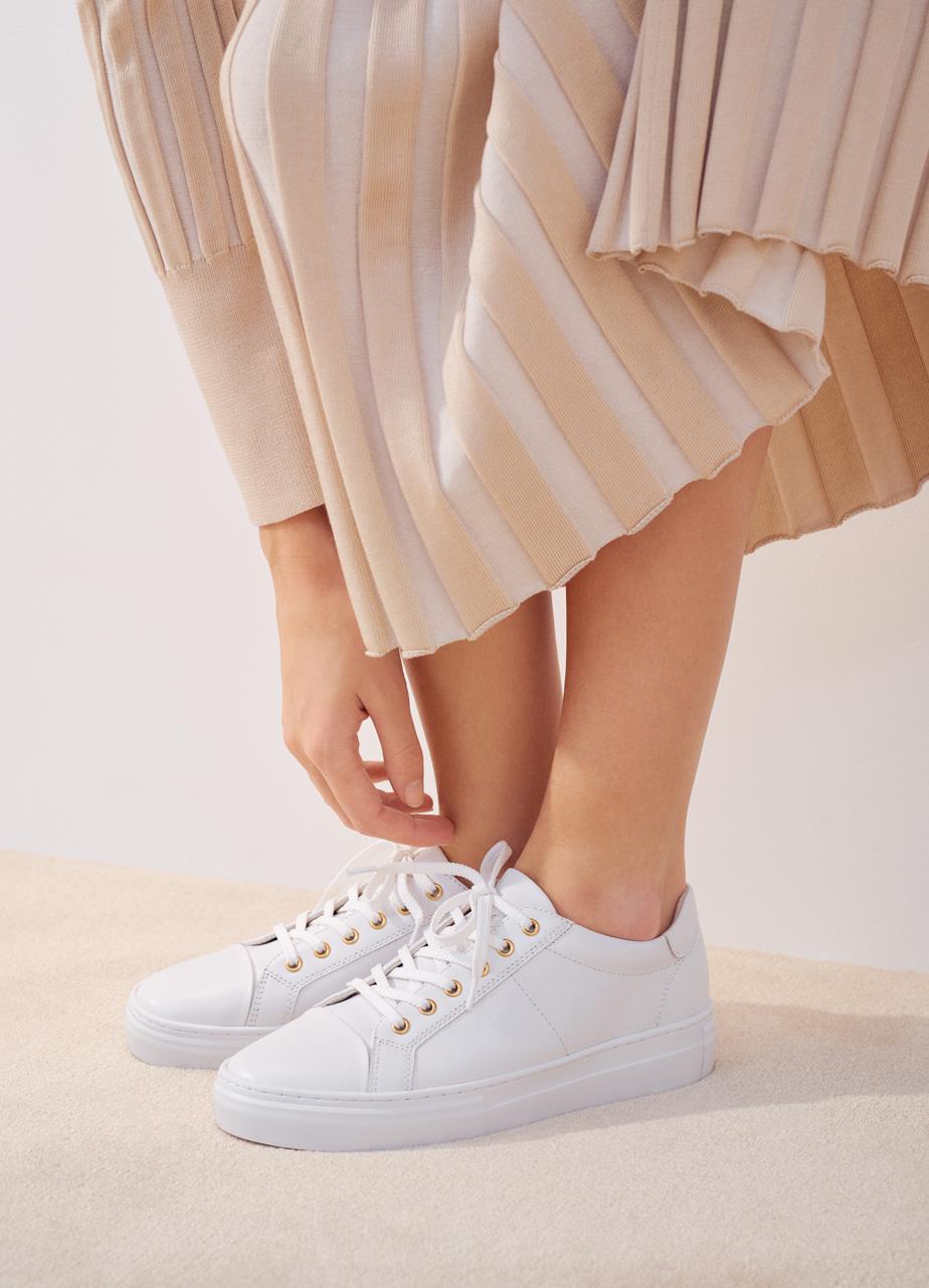 Zoe platform sneakers White leather