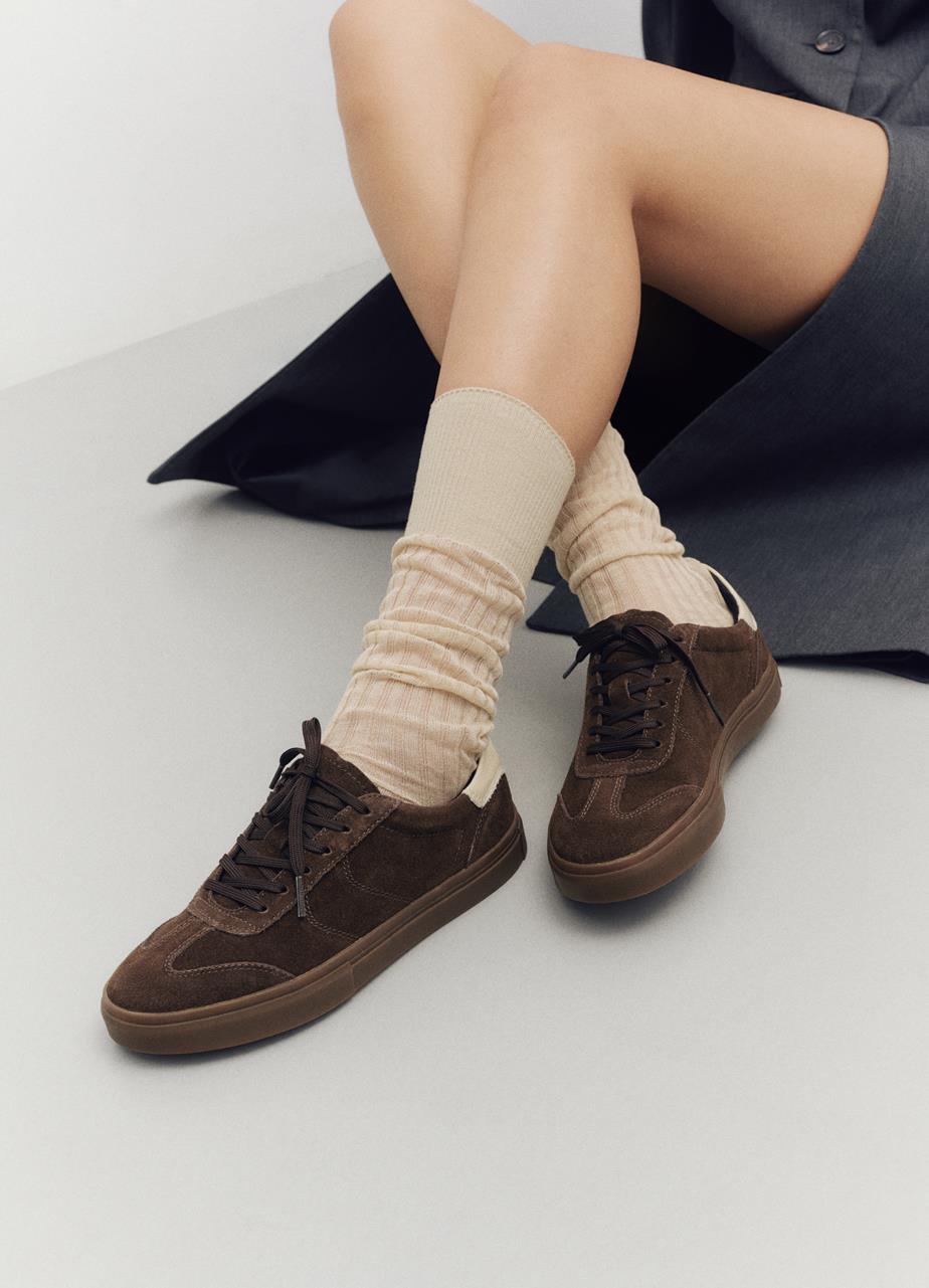 Cody sneakers Dark Brown suede/comb