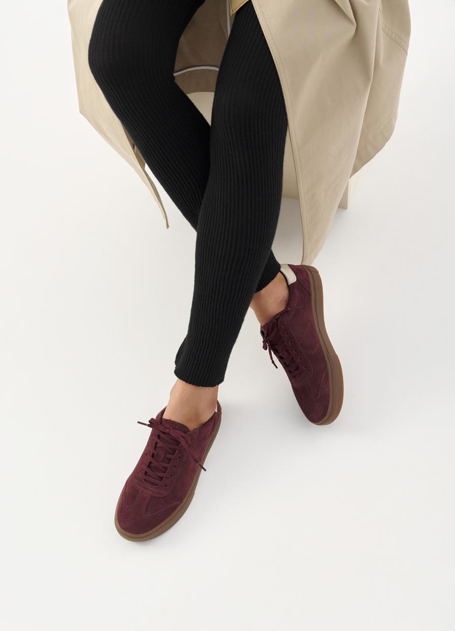 Cody sneakers Dark Red suede/comb