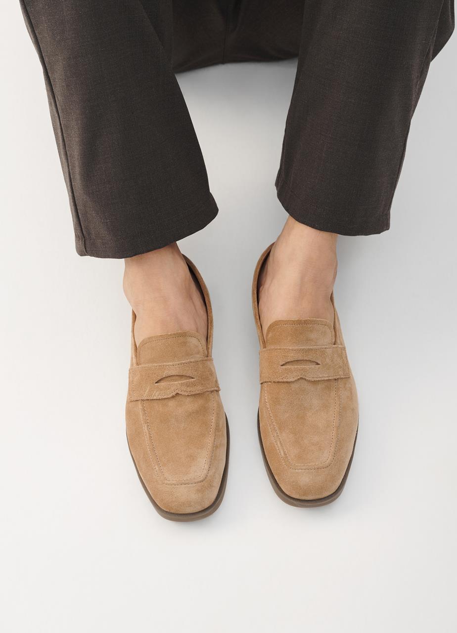 Troy loafers Light Brown suede