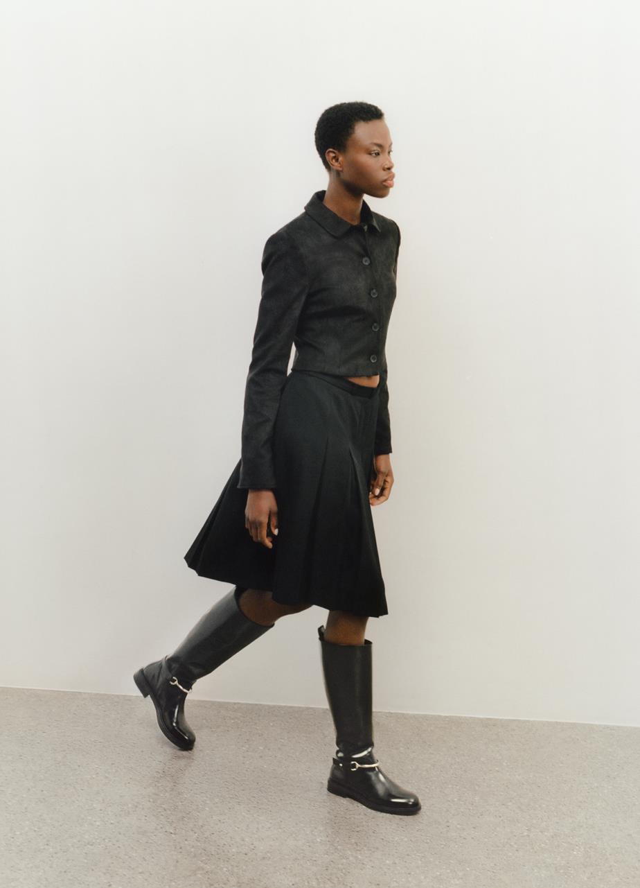 Freya tall boots Black polished leather