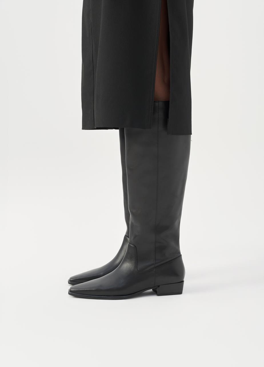 Nella tall boots Black leather