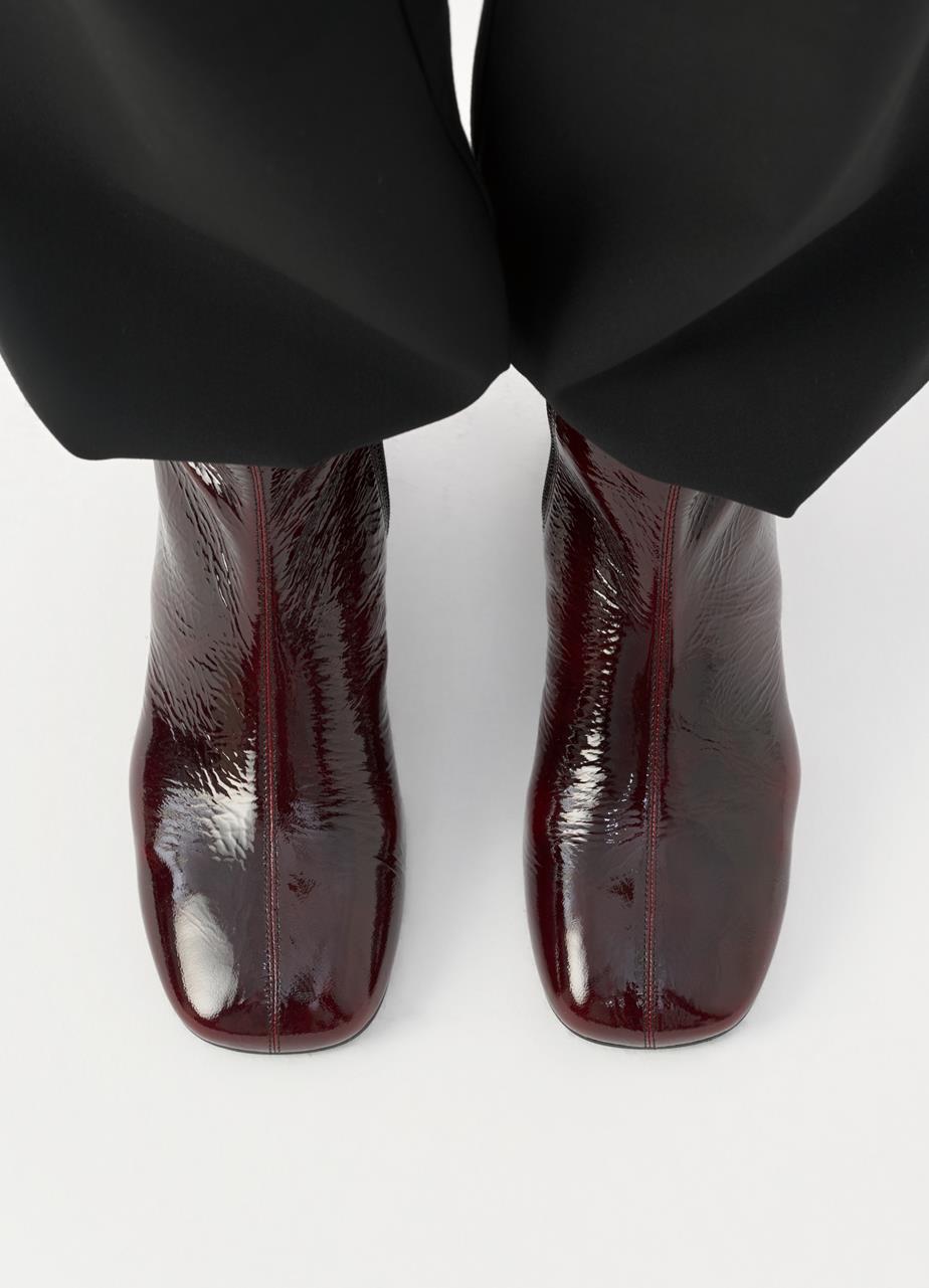 Livia boots Dark Red patent leather