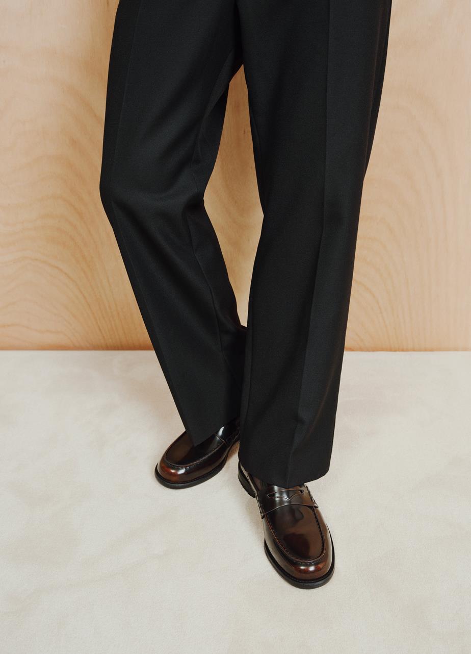 Steven loafers Dark Red polished leather