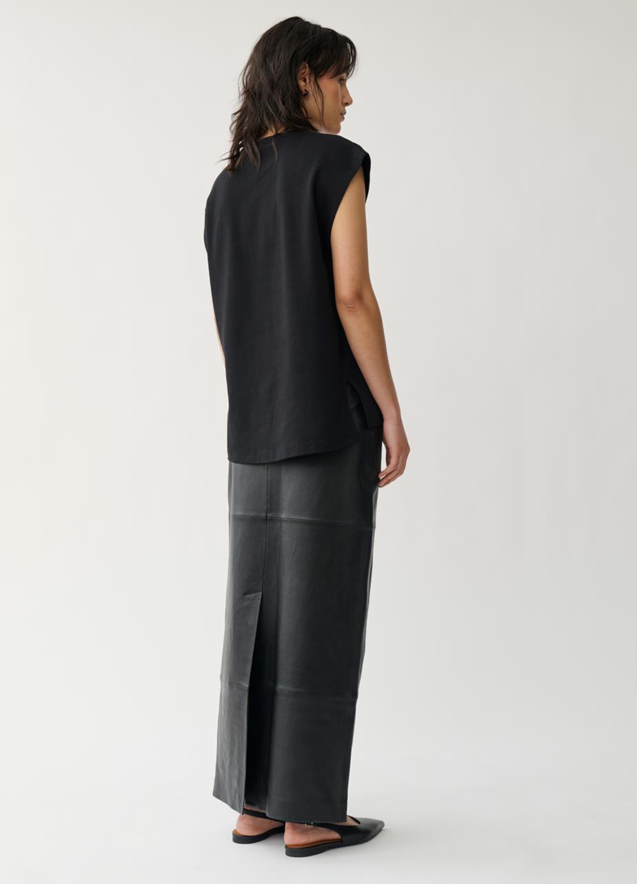 Boxy tank top Black textile